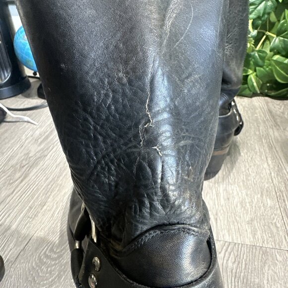 Square Toe Harness Boots Mens Motorcycle Brown Leather 70s Cats Paw Size 9.5 main image 4
